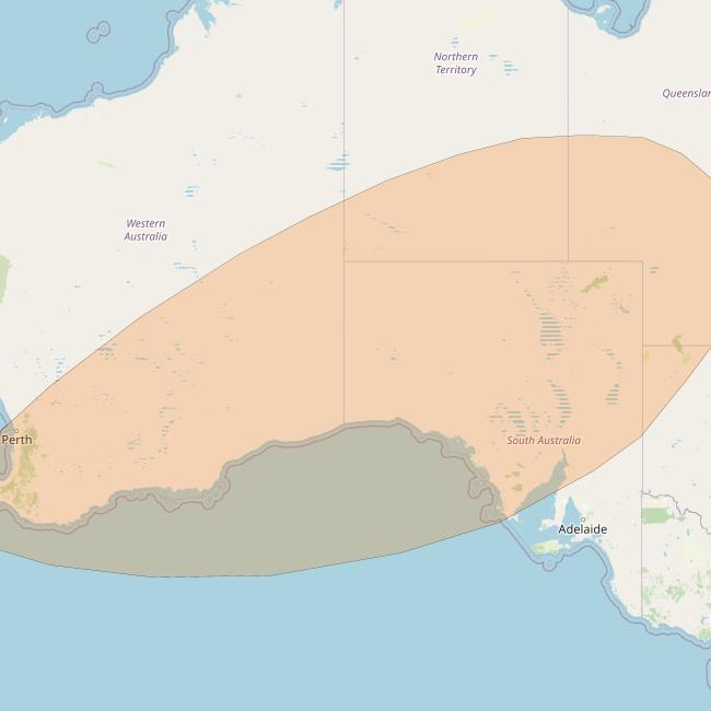 Inmarsat GX3 at 180° E downlink Ka-band S5DL Spot beam coverage map