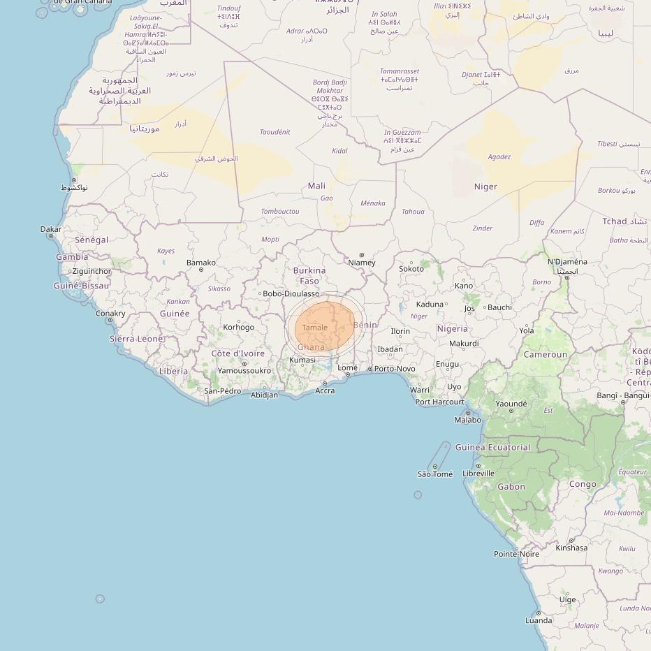 Hylas 4 at 34° W downlink Ka-band S16 User Spot beam coverage map