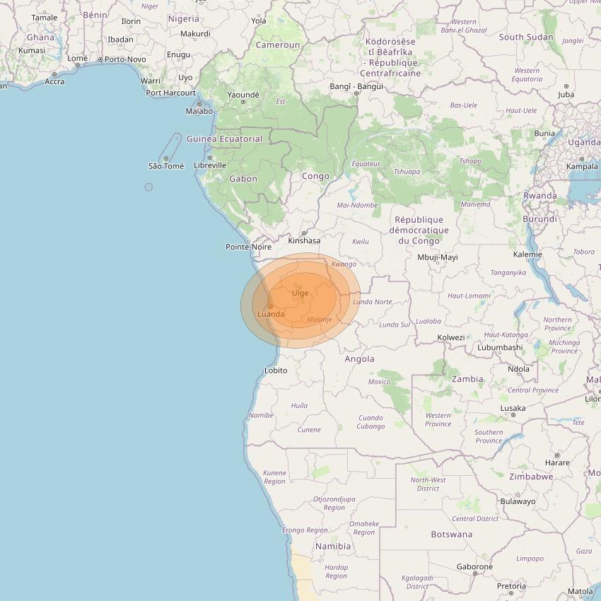 Al Yah 2 at 48° E downlink Ka-band Spot 52 User beam coverage map