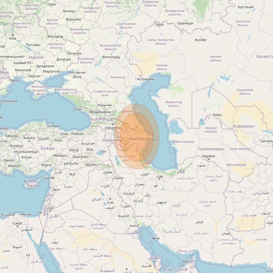 Turksat 4B at 50° E downlink Ka-band S05 User Spot beam coverage map