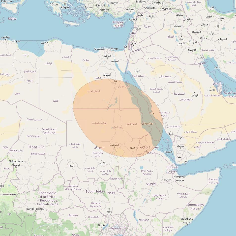 Inmarsat GX1 at 63° E downlink Ka-band S17DL Spot beam coverage map