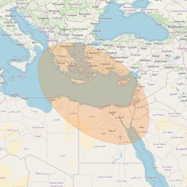 Inmarsat GX1 at 63° E downlink Ka-band S18DL Spot beam coverage map