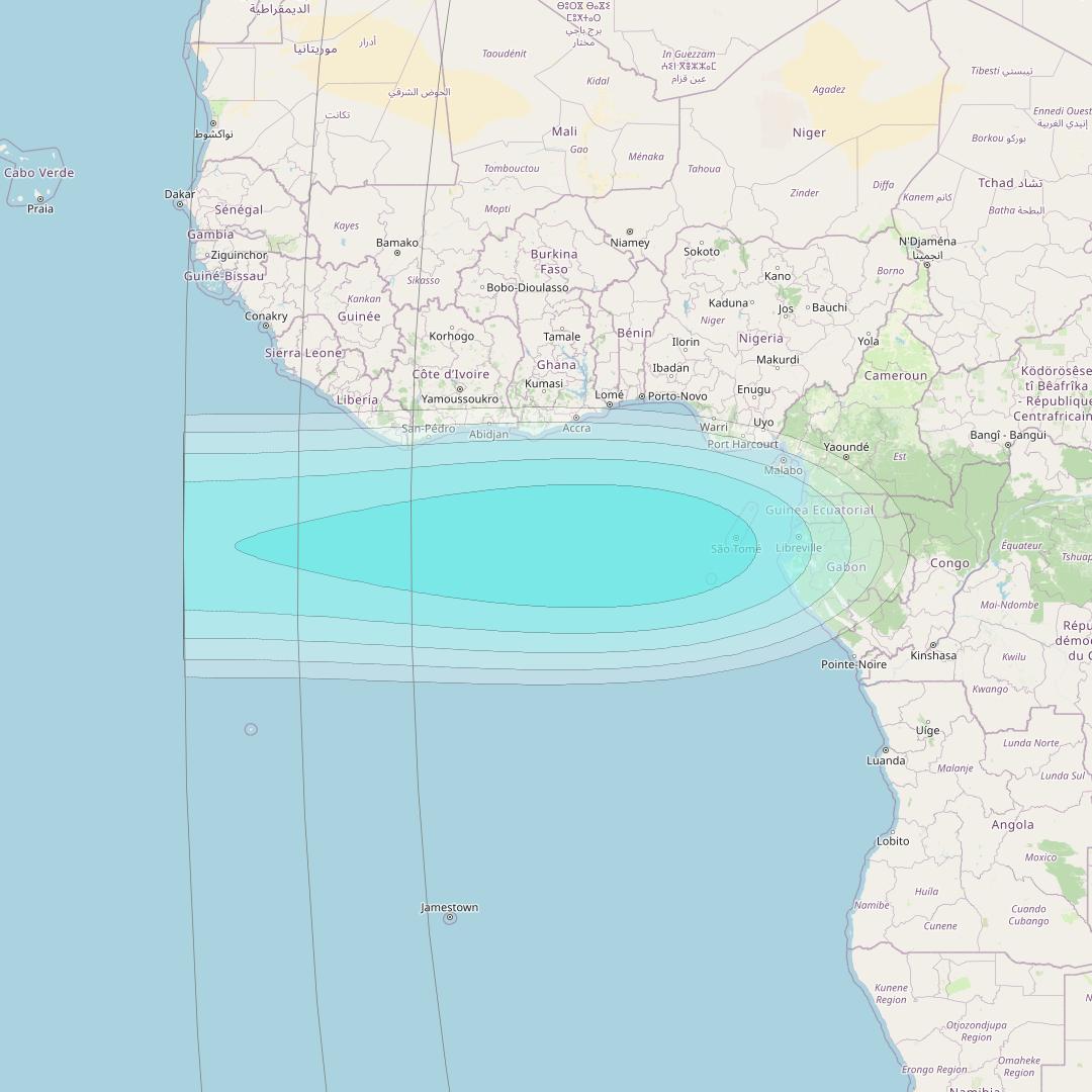 Inmarsat-4F2 at 64° E downlink L-band S004 User Spot beam coverage map