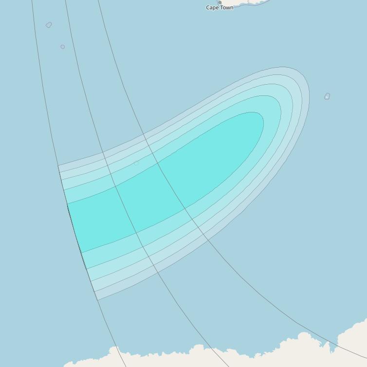 Inmarsat-4F2 at 64° E downlink L-band S041 User Spot beam coverage map