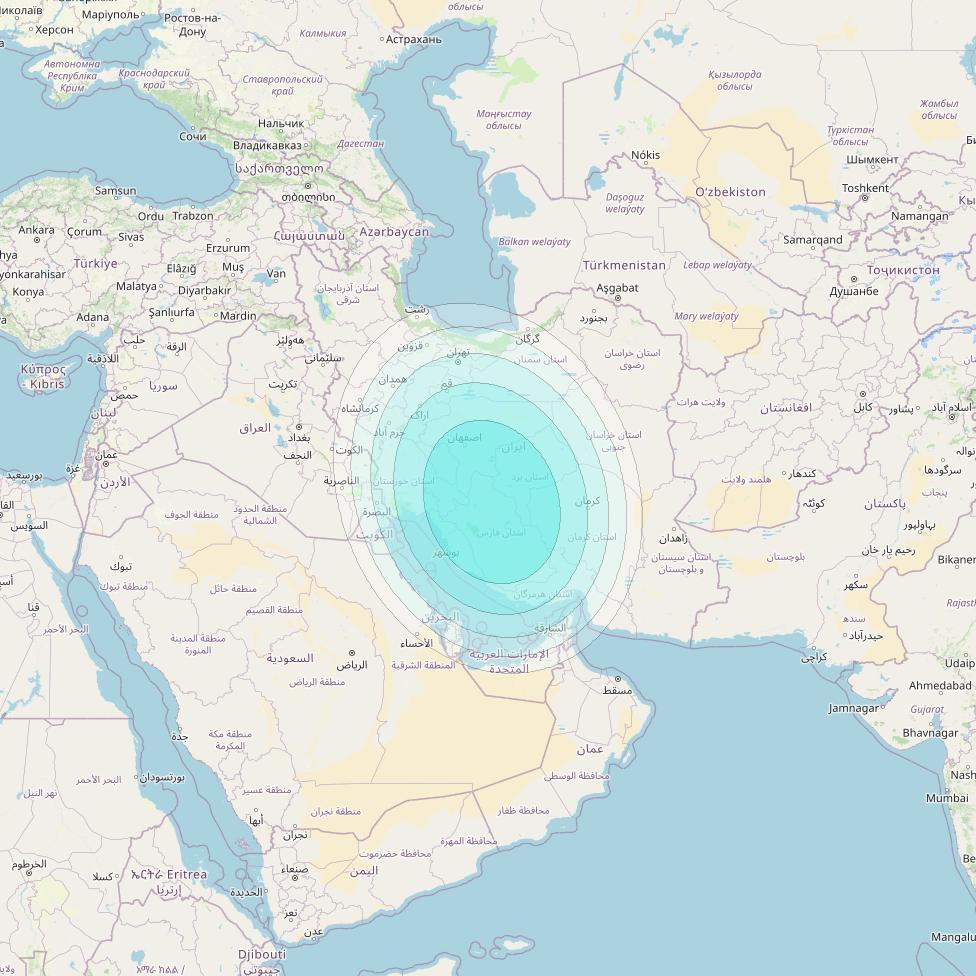 Inmarsat-4F2 at 64° E downlink L-band S079 User Spot beam coverage map