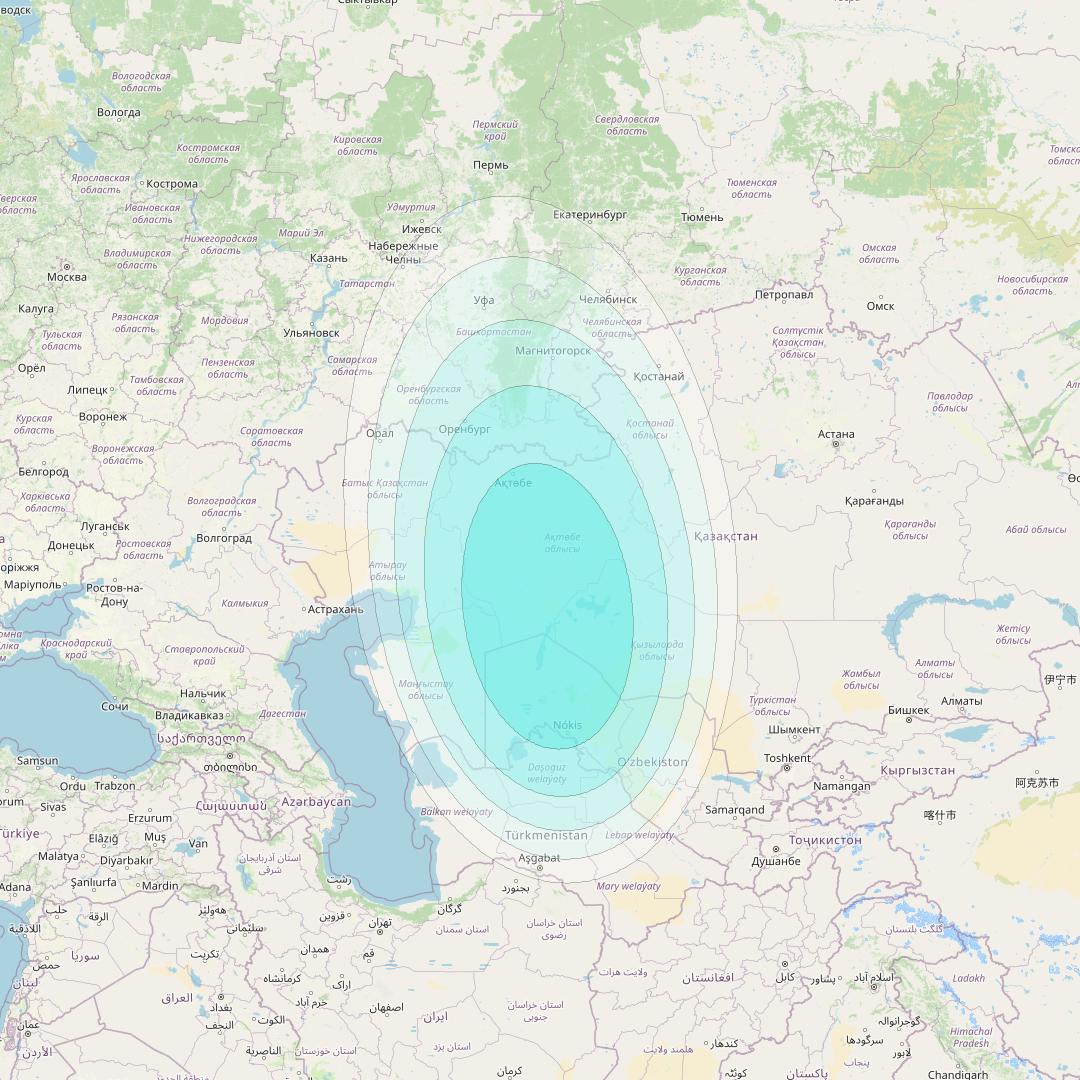 Inmarsat-4F2 at 64° E downlink L-band S095 User Spot beam coverage map