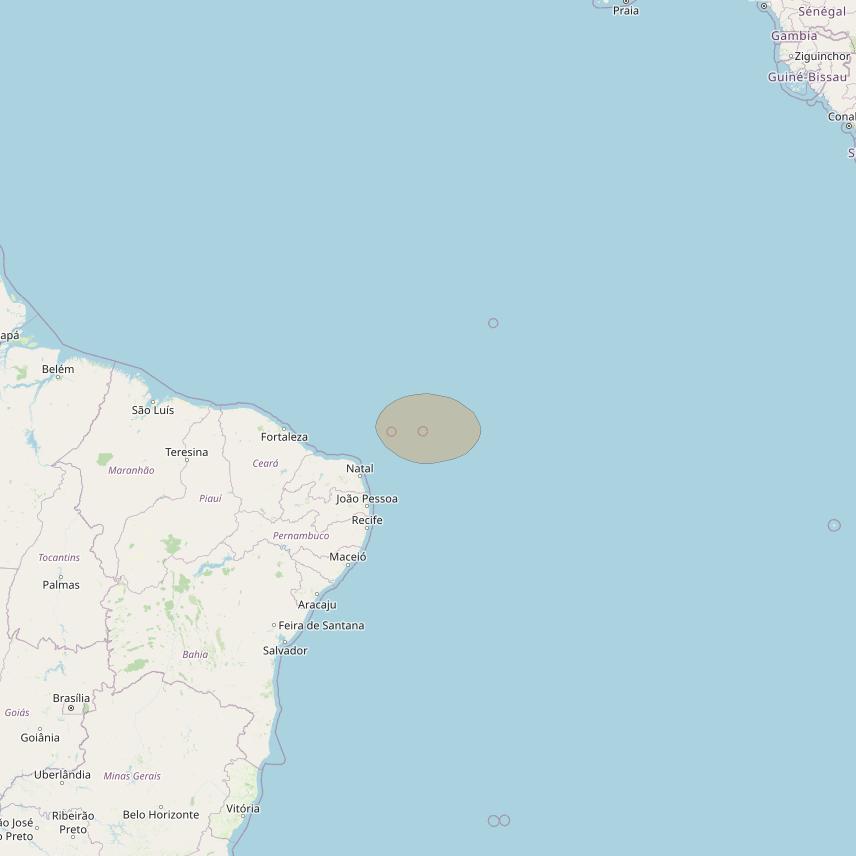 SGDC 1 at 75° W downlink Ka-band Spot01 User beam coverage map