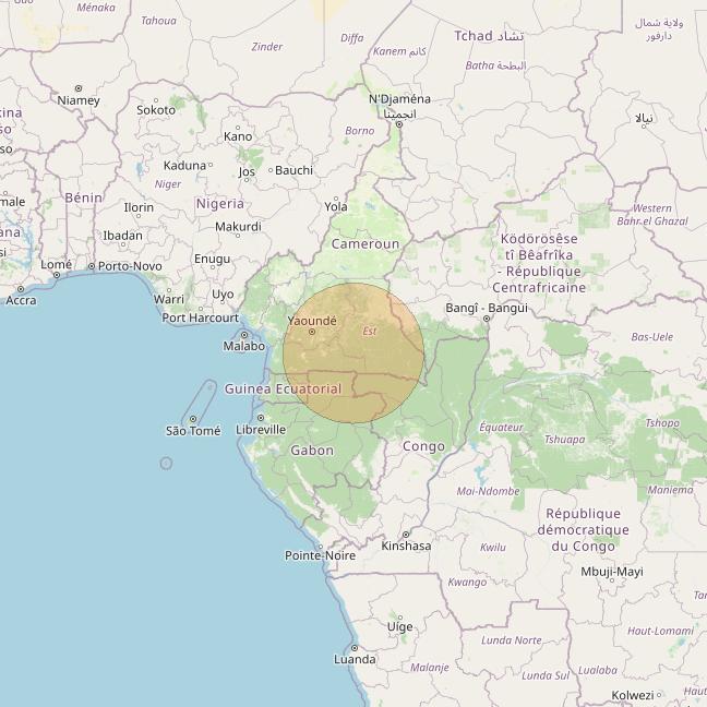 Eutelsat Konnect at 7° E downlink Ka-band AF18 User Spot beam coverage map