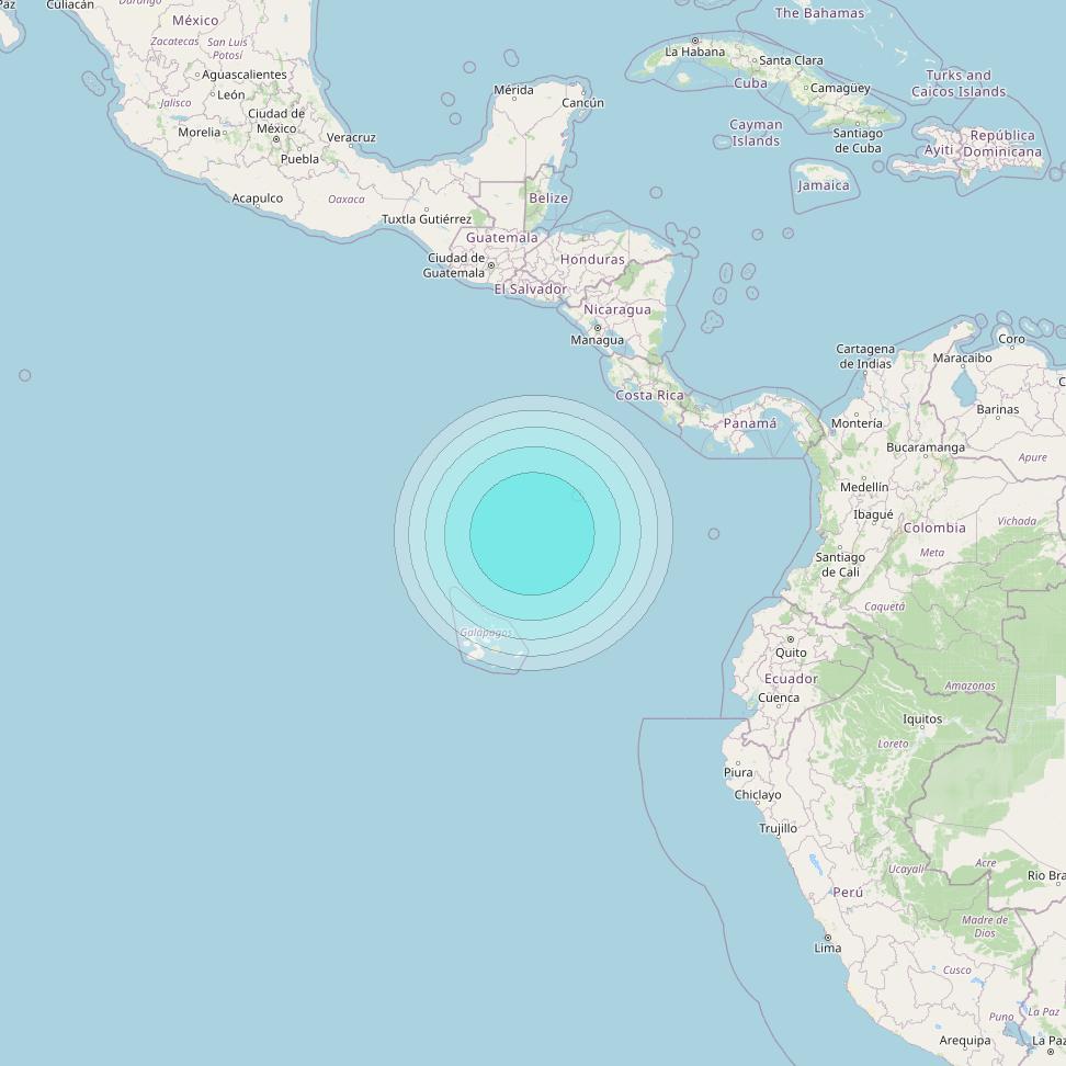 Inmarsat-4F3 at 98° W downlink L-band S119 User Spot beam coverage map