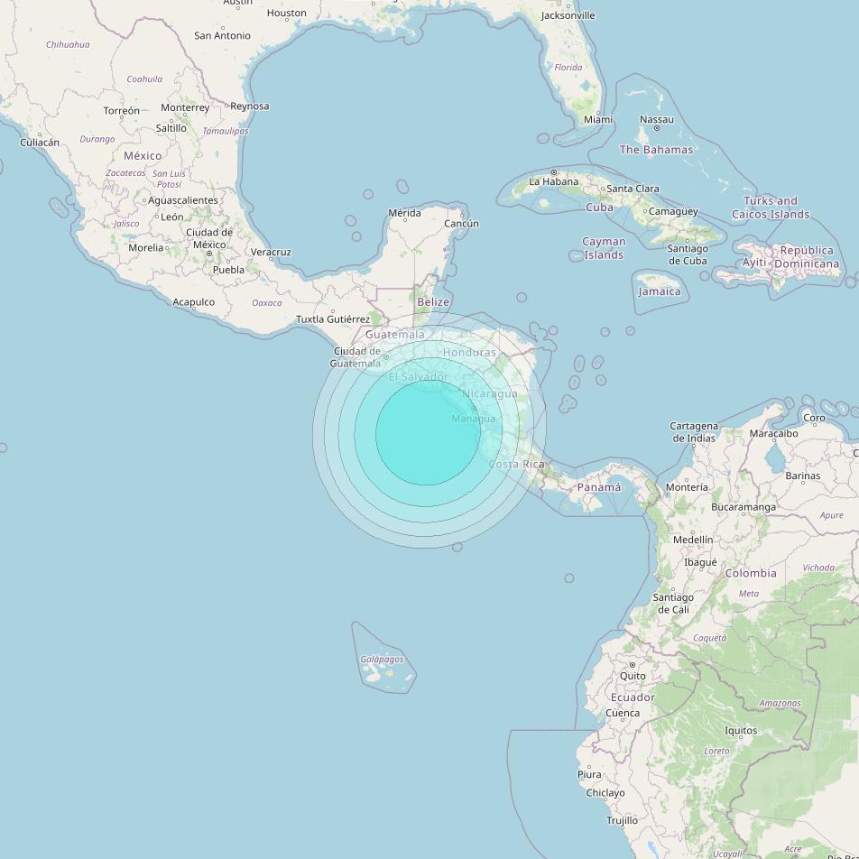 Inmarsat-4F3 at 98° W downlink L-band S120 User Spot beam coverage map