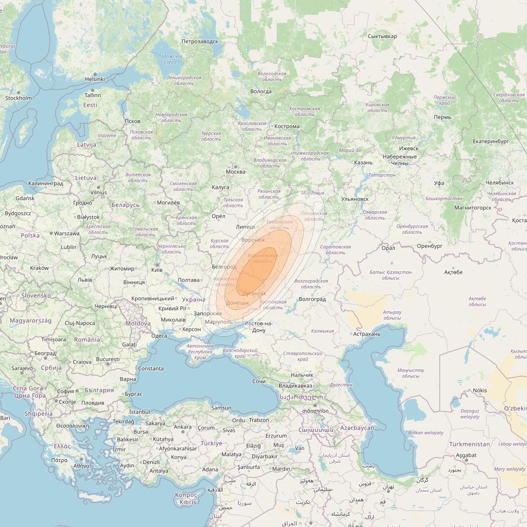 Eutelsat KA-SAT 9A at 9° E downlink Ka-band Spot 73 (GW4) beam coverage map